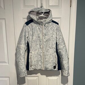 Womens Snow Jacket - White and blue
